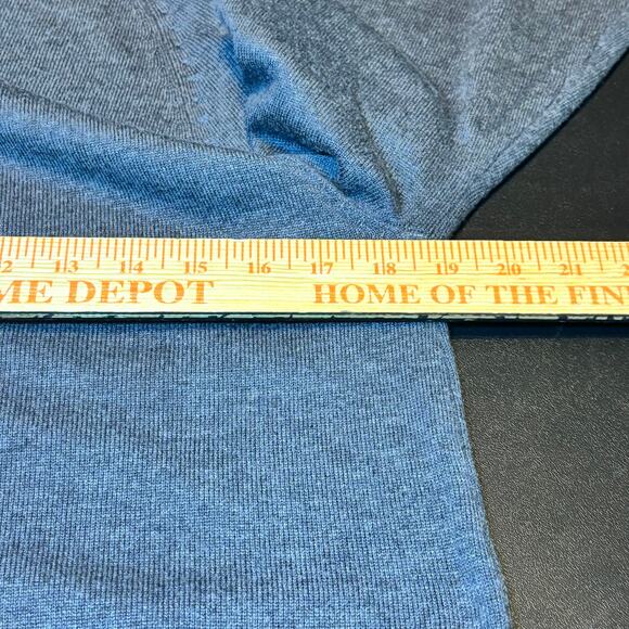 Chelsea & Theodore Gray Ruffle Sleeve Sweater Small Soft Knit Cashmere Blend - Picture 5 of 5